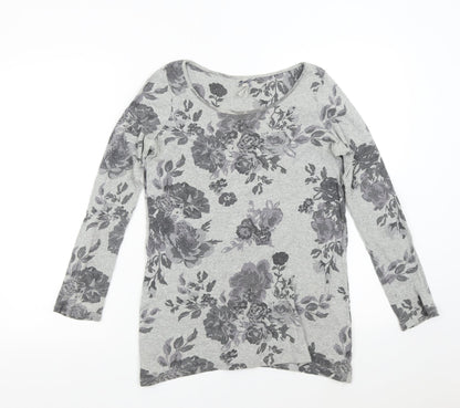 NEXT Womens Grey Floral  Pullover Jumper Size 6