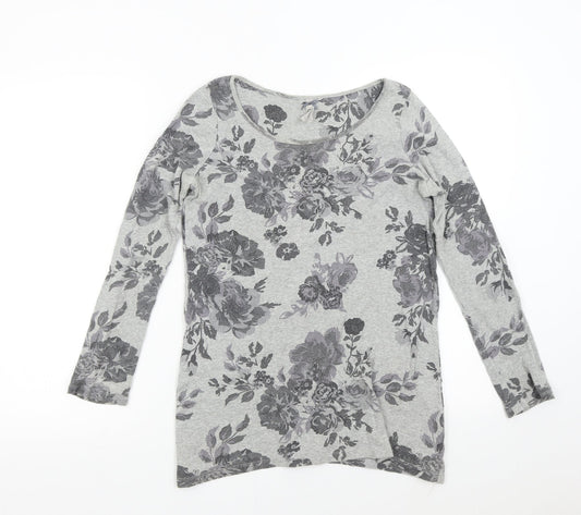 NEXT Womens Grey Floral  Pullover Jumper Size 6