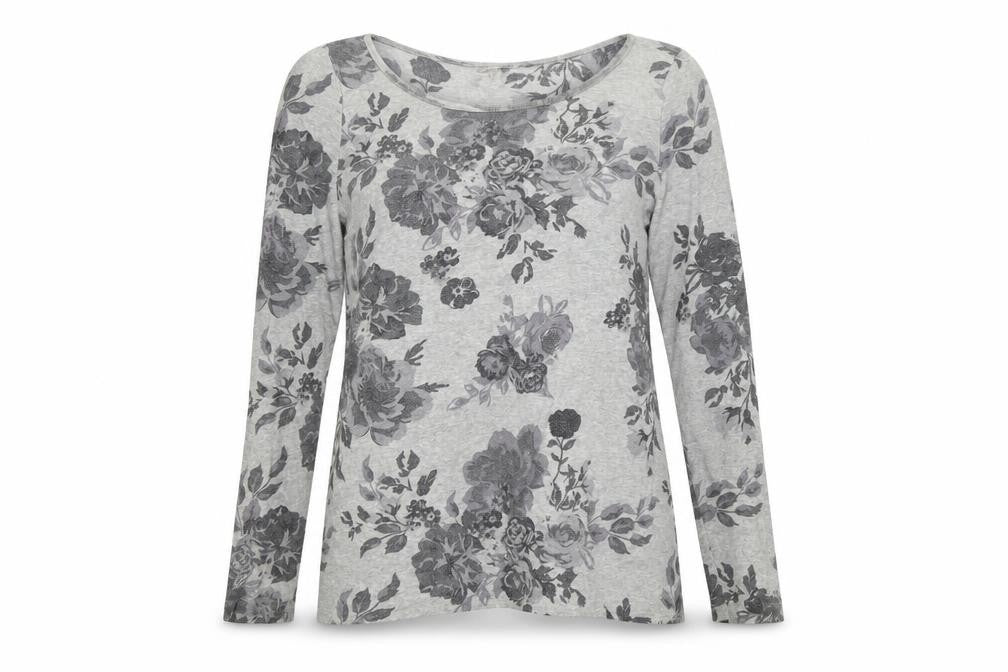 NEXT Womens Grey Floral  Pullover Jumper Size 6
