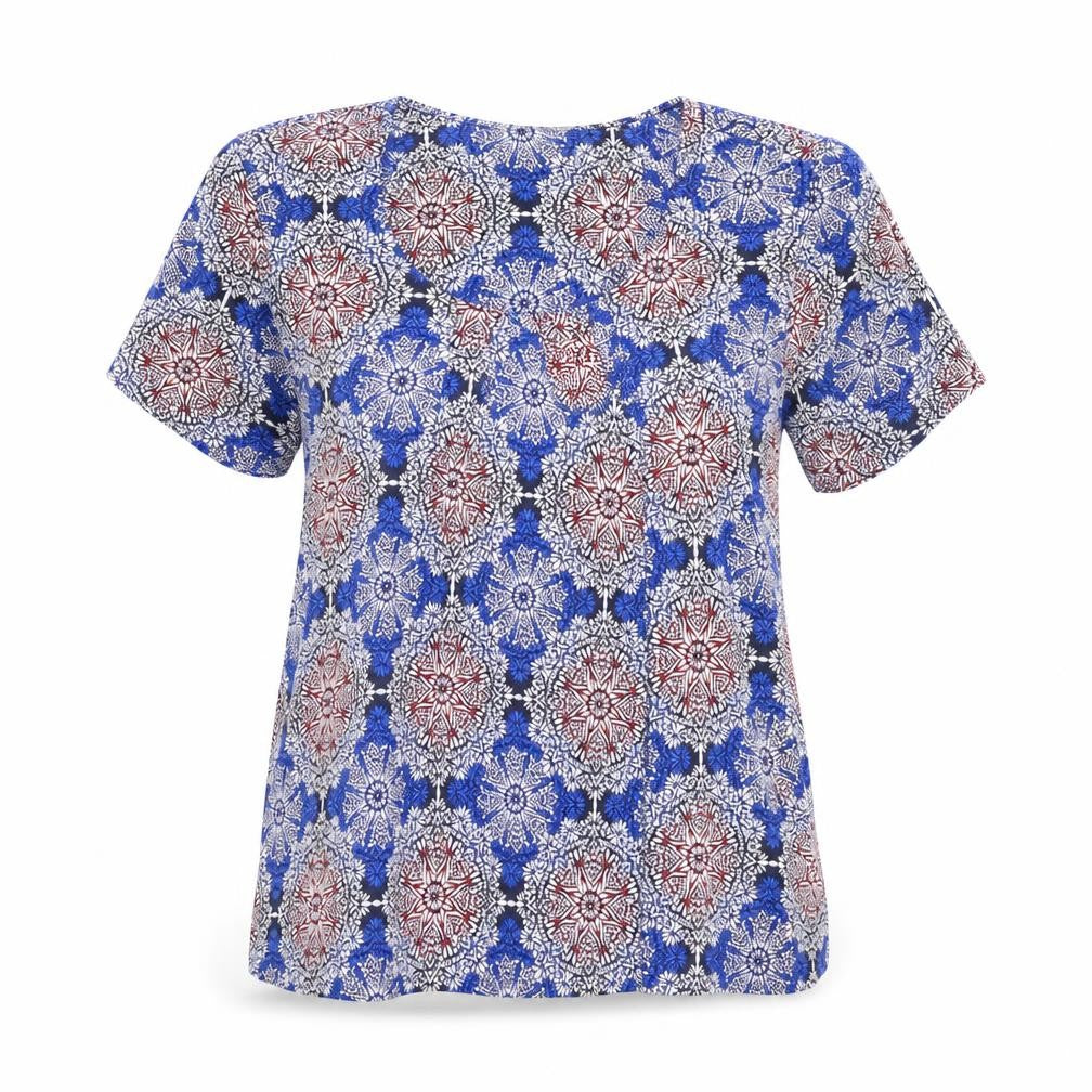 Womens UK Size 8 M&S Blue Basic T-Shirt