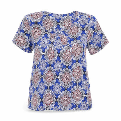 Womens UK Size 8 M&S Blue Basic T-Shirt