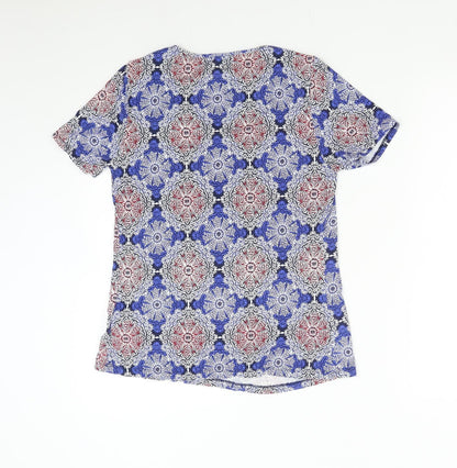 Womens UK Size 8 M&S Blue Basic T-Shirt