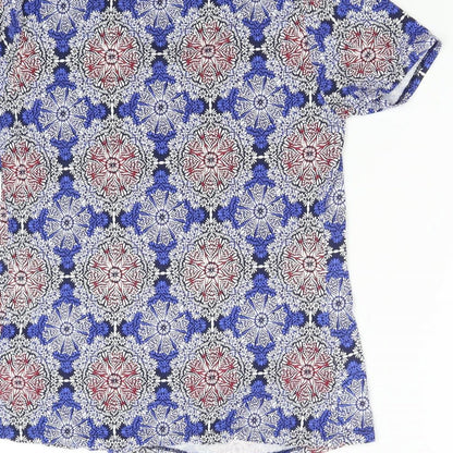 Womens UK Size 8 M&S Blue Basic T-Shirt