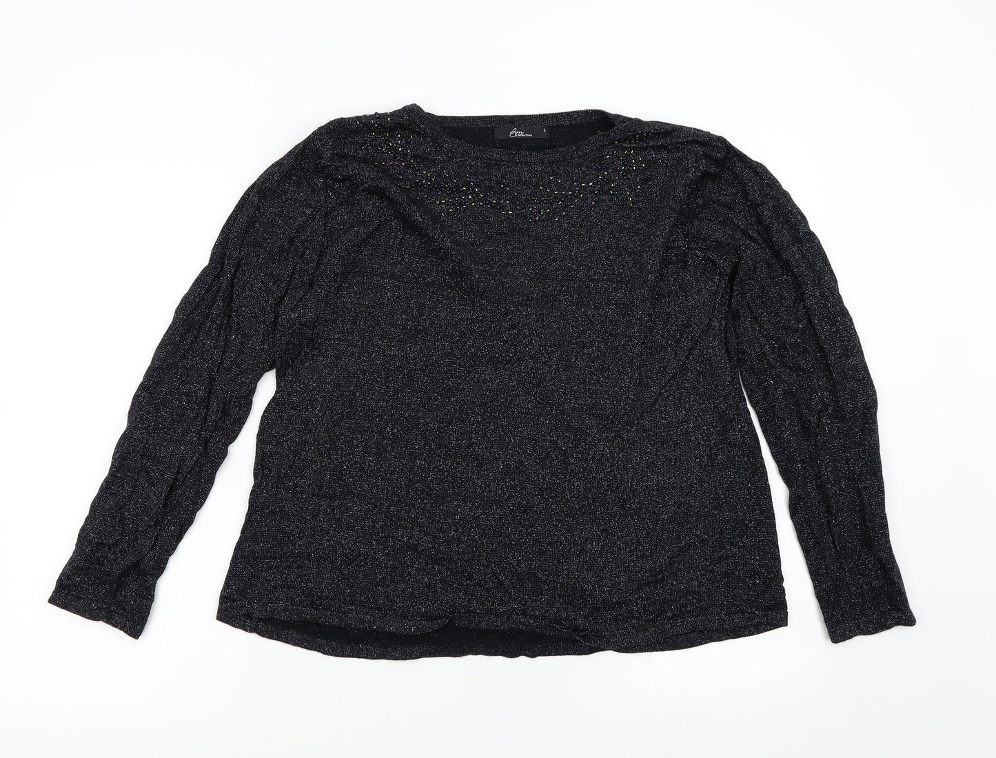 Womens UK Size L BM Collection Black Pullover Jumper