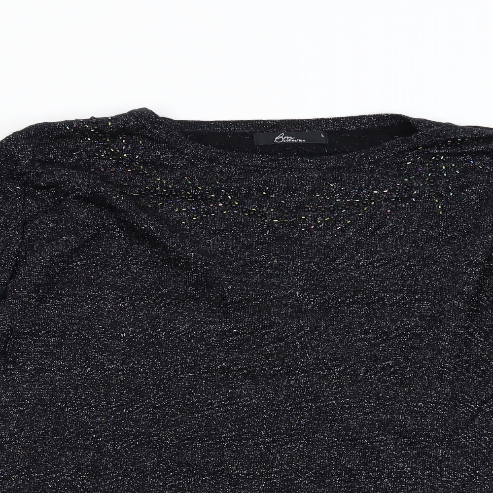 Womens UK Size L BM Collection Black Pullover Jumper