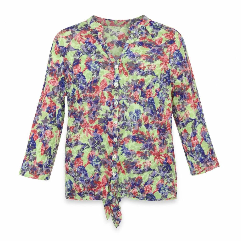 M&S Womens Multicoloured Floral  Basic Button-Up Size 8