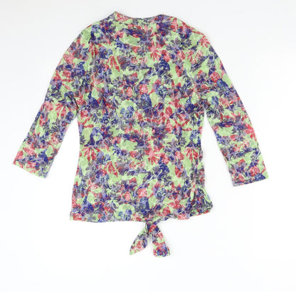 M&S Womens Multicoloured Floral  Basic Button-Up Size 8