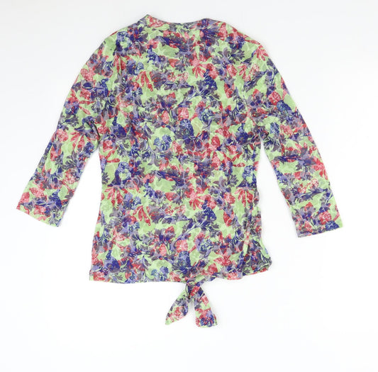 M&S Womens Multicoloured Floral  Basic Button-Up Size 8
