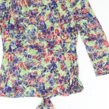 M&S Womens Multicoloured Floral  Basic Button-Up Size 8