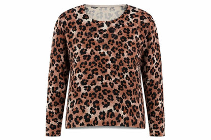 Womens UK Size L Preworn Brown Pullover Jumper