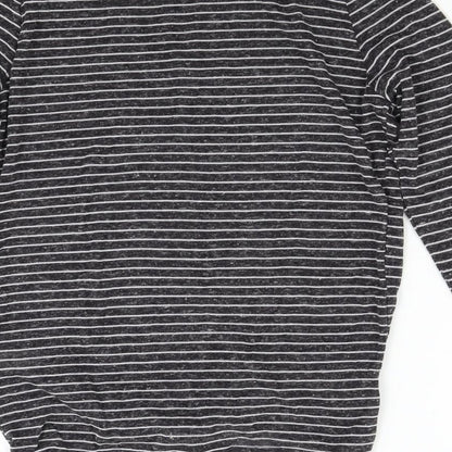 TU Womens Grey Striped Knit Pullover Jumper Size 8