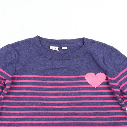 Gap Girls Multicoloured Striped Knit Pullover Jumper Size L  - Heart