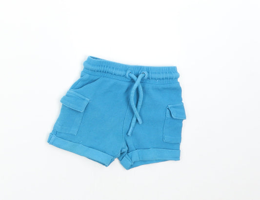 George Baby Blue   Cargo Trousers Size 12-18 Months  - Shorts