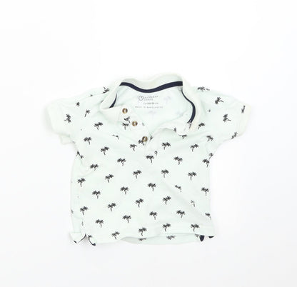 Primark Baby Green   Basic Polo Size 12-18 Months  - Palm Trees
