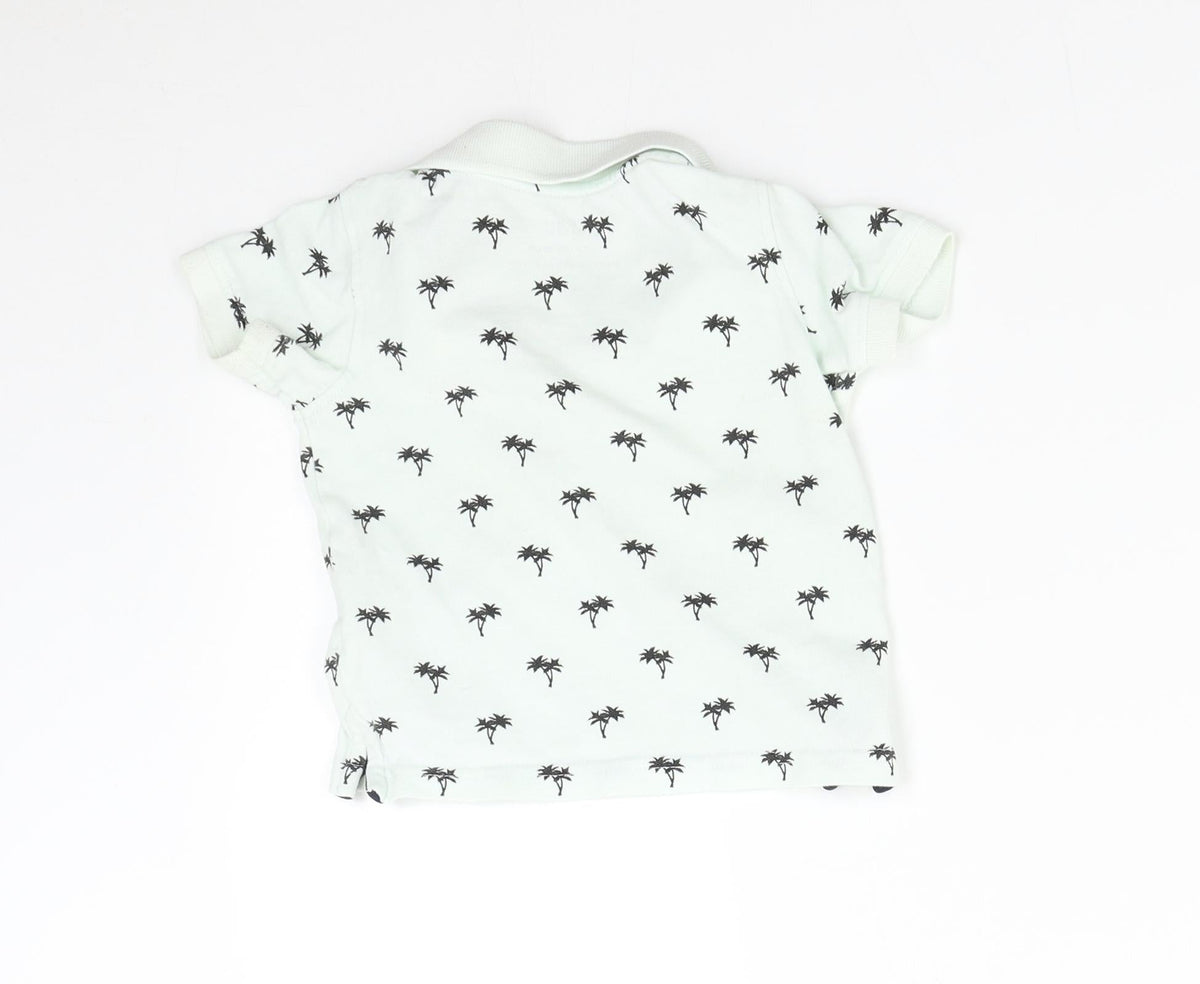 Primark Baby Green   Basic Polo Size 12-18 Months  - Palm Trees