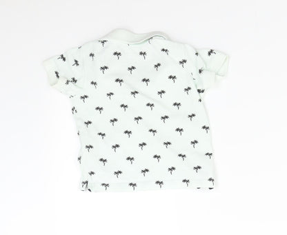 Primark Baby Green   Basic Polo Size 12-18 Months  - Palm Trees