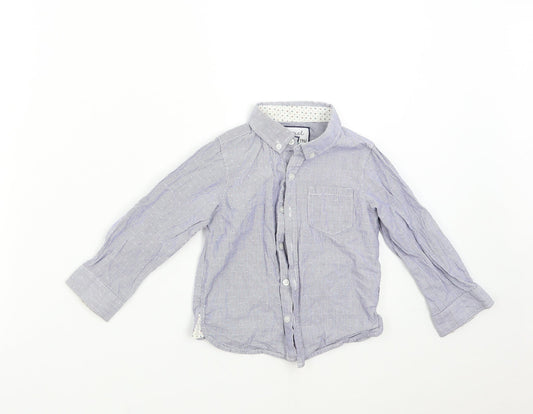 Mothercare Boys Blue Striped  Basic Button-Up Size 2-3 Years