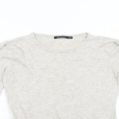 Primark Womens Beige  Knit Pullover Jumper Size 14