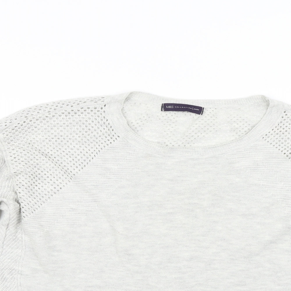 Womens UK Size 16 M&S Grey Pullover Jumper