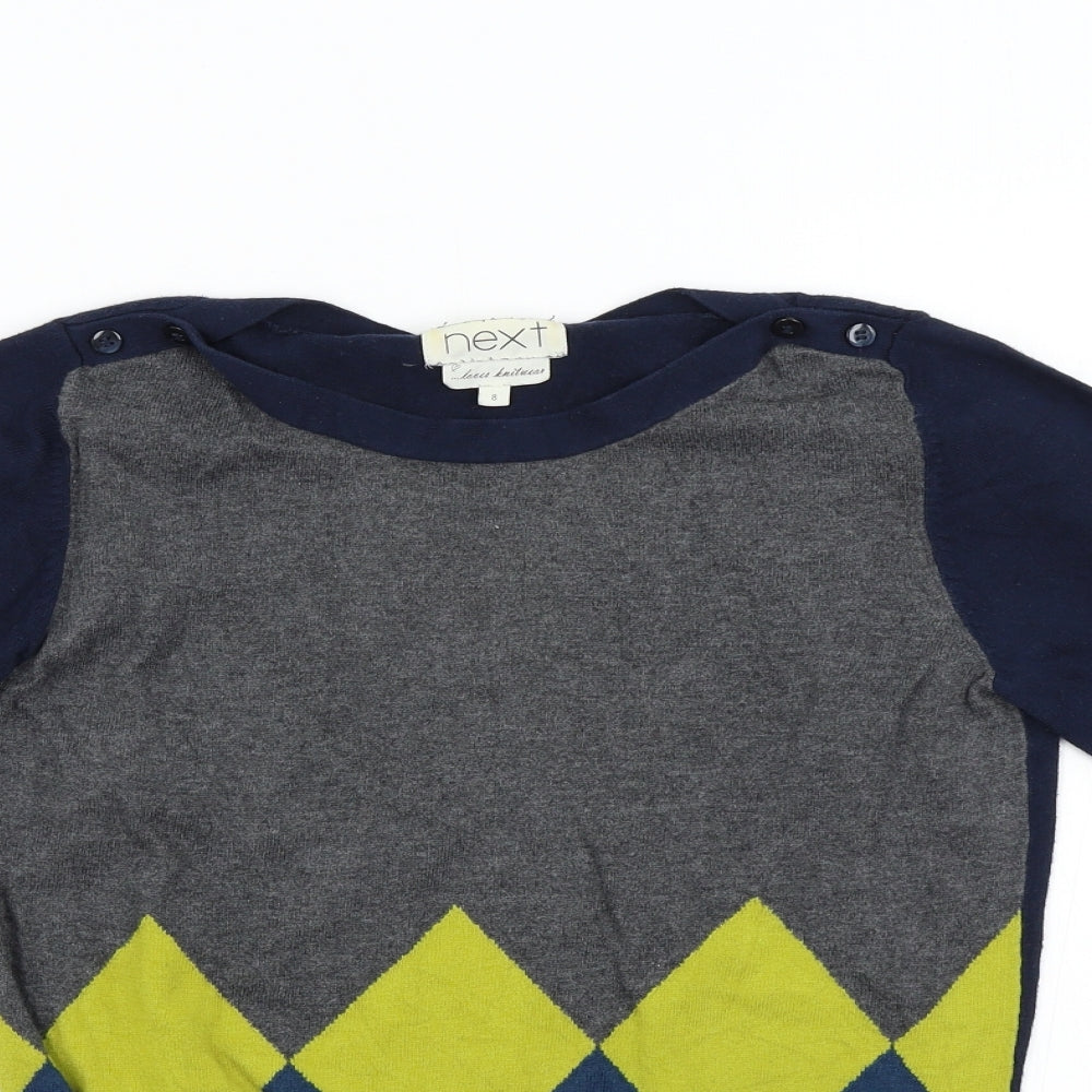 Womens UK Size 8 NEXT Multicoloured Pullover Jumper