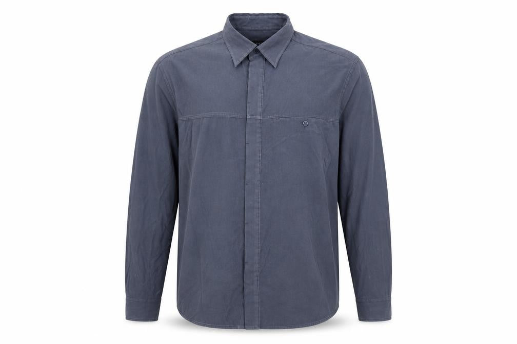 Mens UK Size L NEXT Grey  Button-Up Long Sleeve Casual Shirt