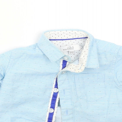 Lola & Maverick Baby Blue   Basic Button-Up Size 12-18 Months