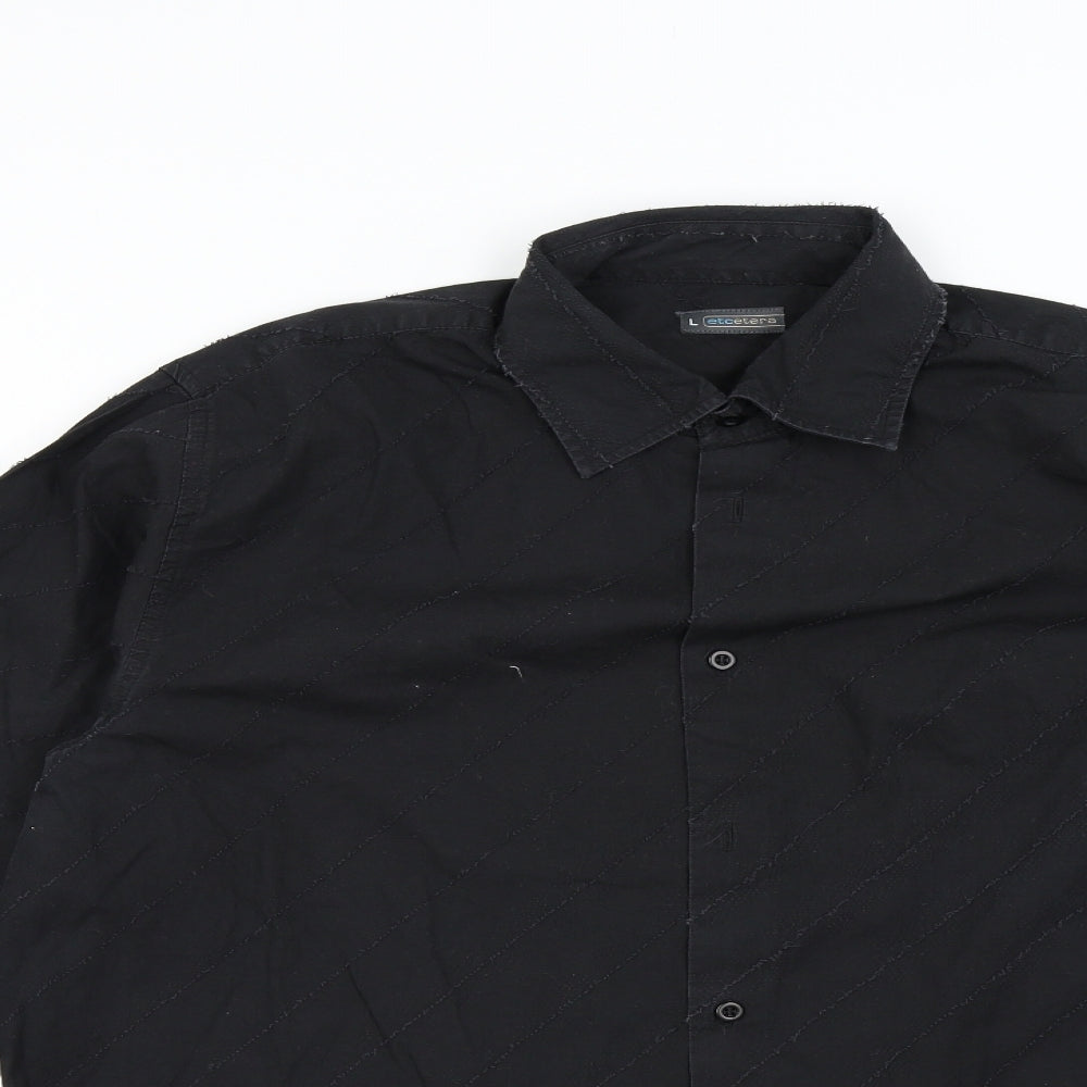 Woolworths Mens Black    Button-Up Size L