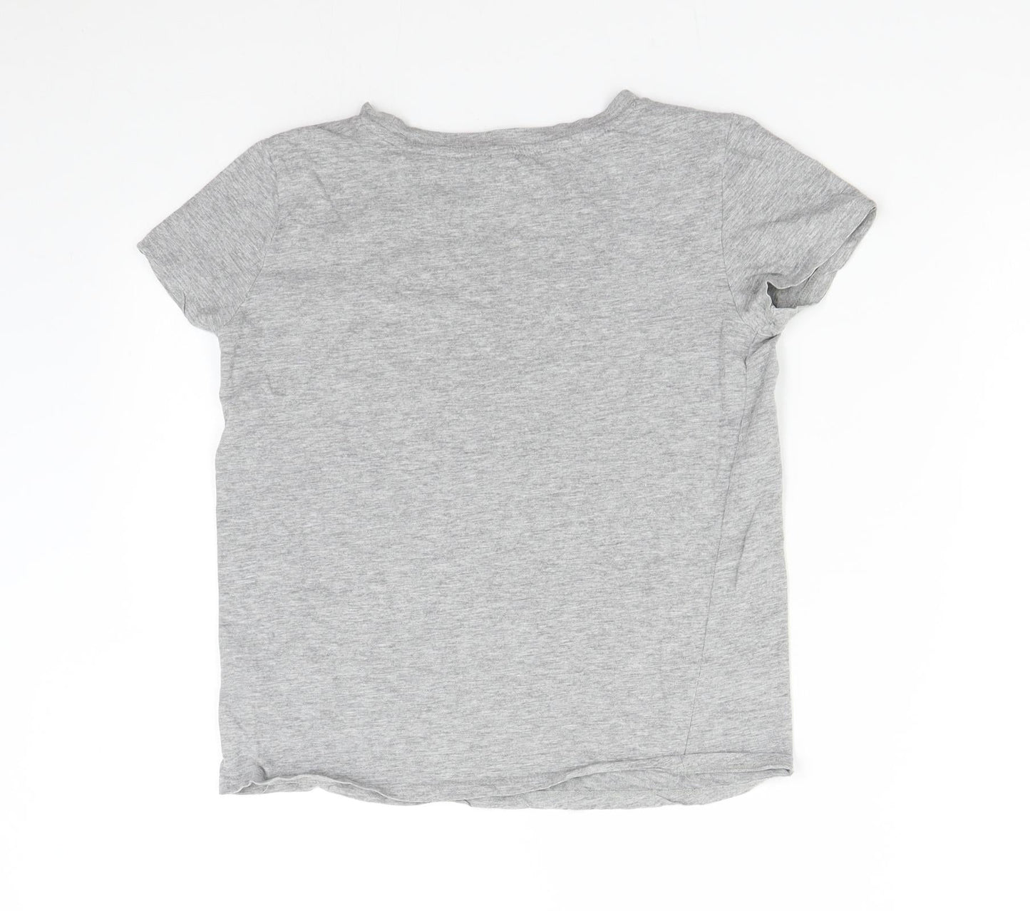 Womens UK Size XS H&M Grey Basic T-Shirt