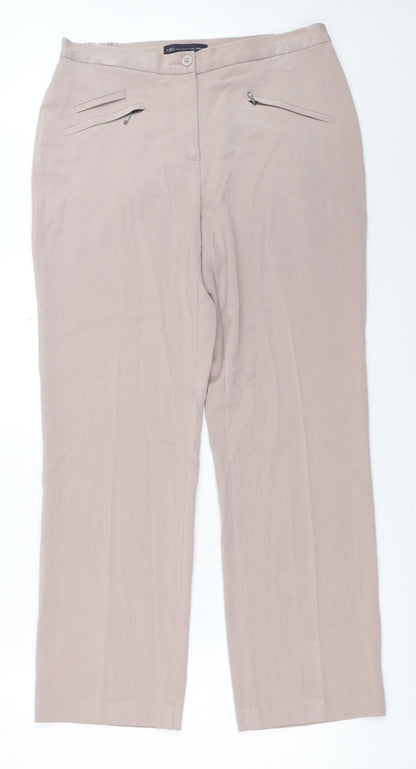 Womens UK Size 10 Marks and Spencer Regular Fit  Beige Trousers