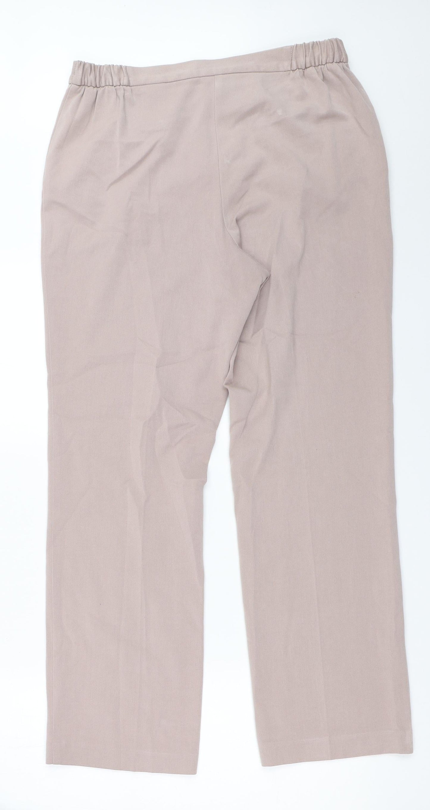 Womens UK Size 10 Marks and Spencer Regular Fit  Beige Trousers