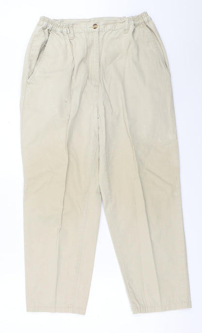 Mackays Womens Beige   Chino Trousers Size 10 L24 in
