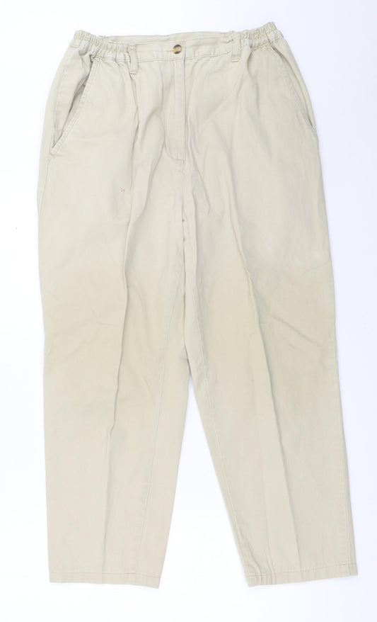 Mackays Womens Beige   Chino Trousers Size 10 L24 in