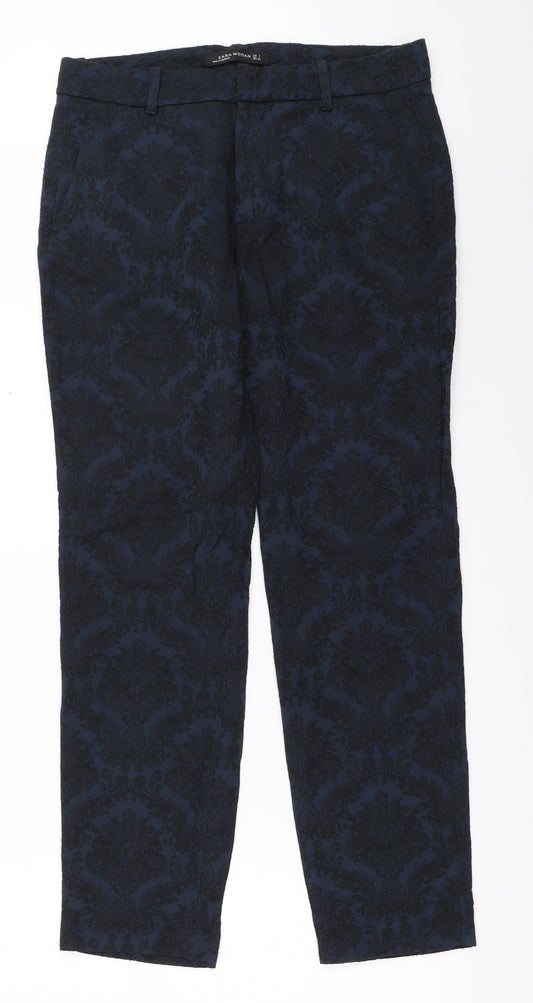 Womens UK Size S Zara Regular Fit  Blue Trousers