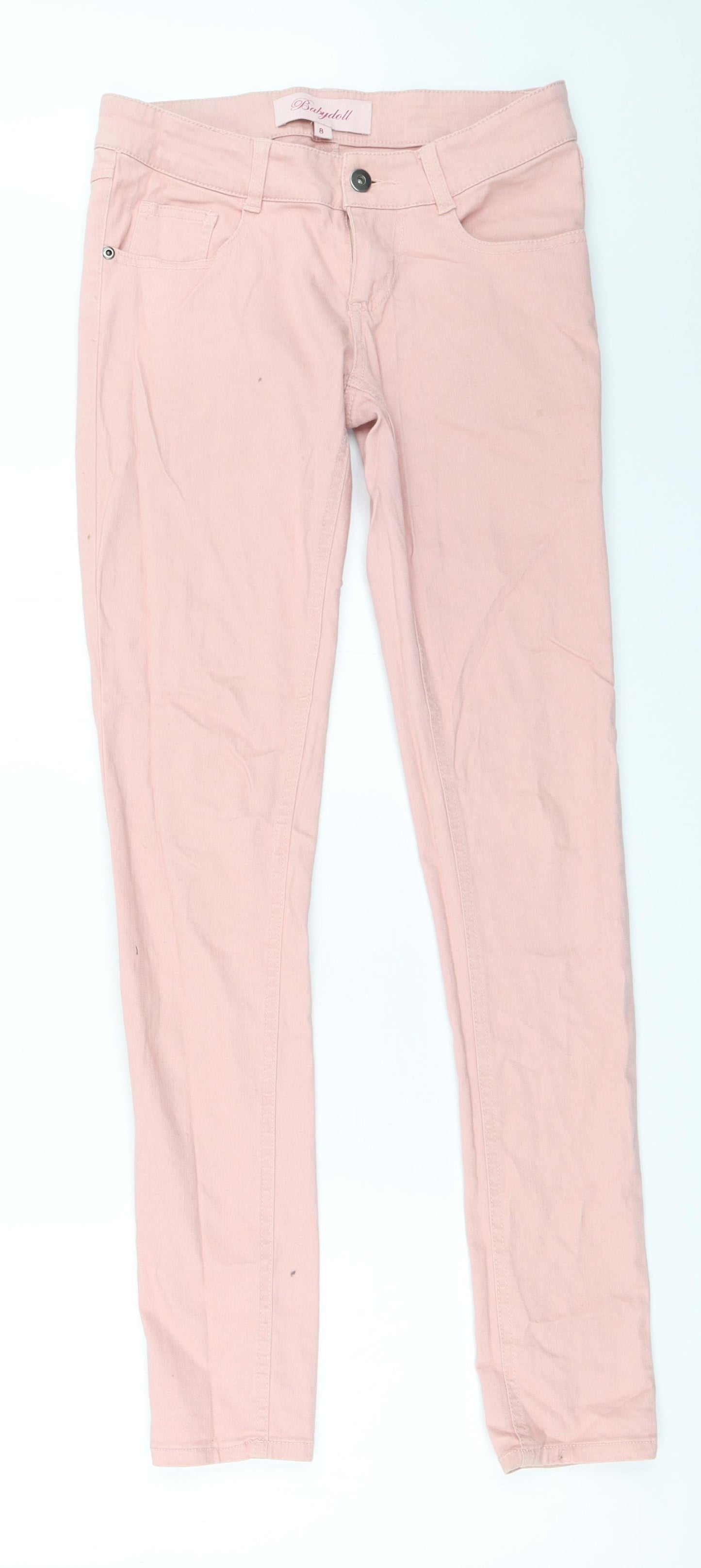 Babydoll Womens Pink   Skinny Jeans Size 8 L31 in