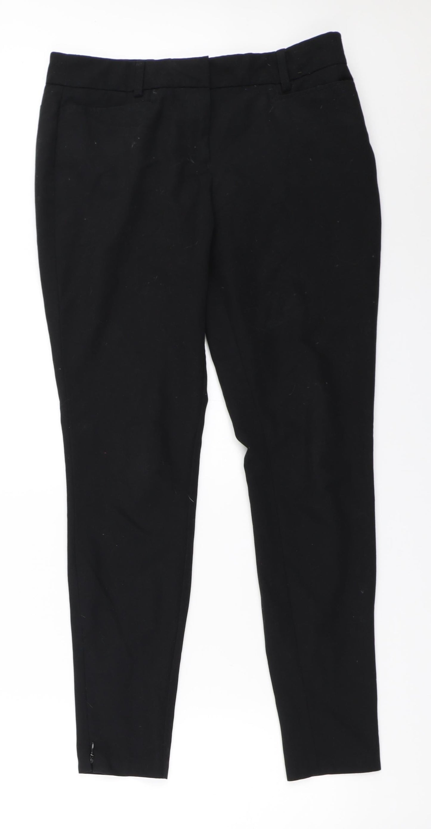 Womens UK Size 8 BHS Regular Fit  Black Trousers
