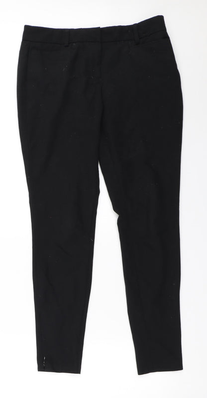 Womens UK Size 8 BHS Regular Fit  Black Trousers
