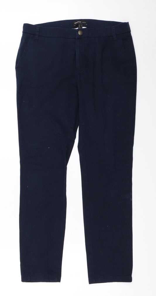 Mango Womens Blue   Capri Trousers Size 38 L28 in