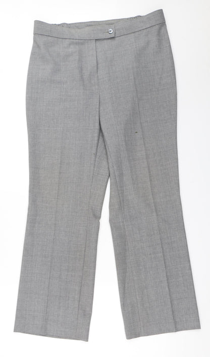 Womens UK Size 14 Marks and Spencer Regular Fit  Grey Trousers