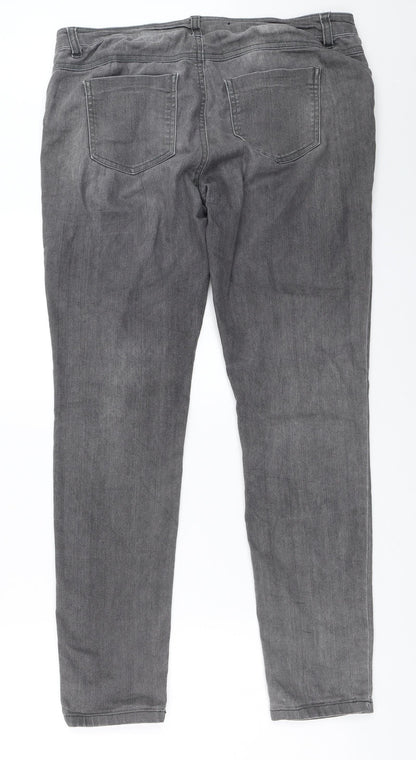 Only Womens Grey   Skinny Jeans Size L L29 in