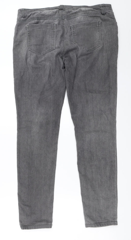 Only Womens Grey   Skinny Jeans Size L L29 in