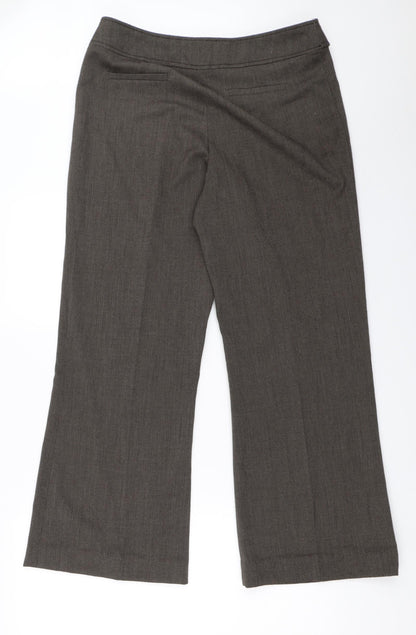 Womens UK Size 12 Wallis Regular Fit  Brown Trousers