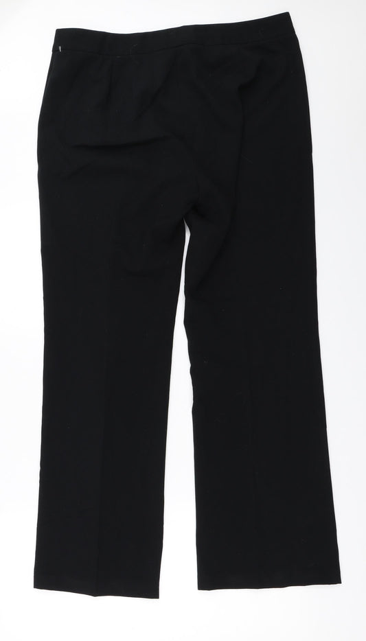 Womens UK Size 14 Marks and Spencer Regular Fit  Black Trousers