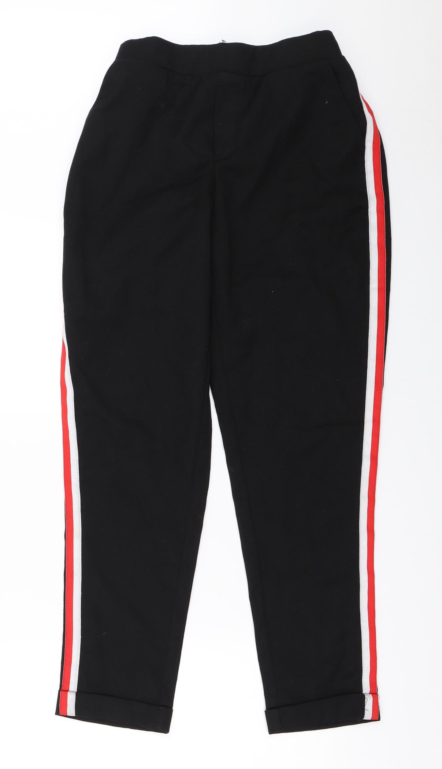 Womens UK Size 6 New Look Regular Fit Capri Black Trousers