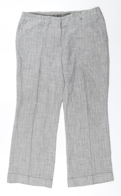 Evie Womens Grey   Trousers  Size 14 L28 in