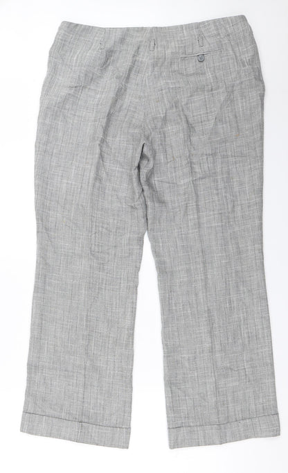 Evie Womens Grey   Trousers  Size 14 L28 in
