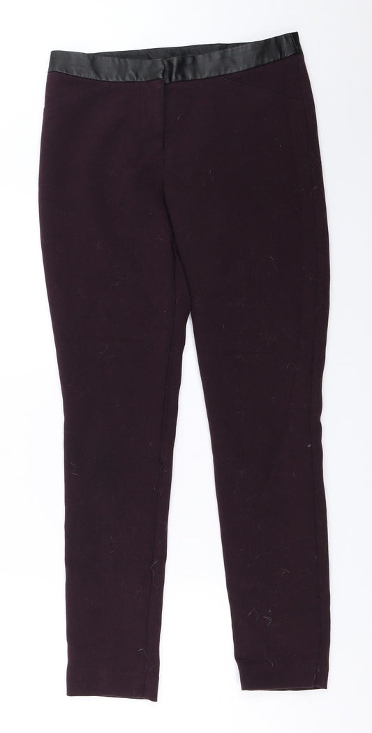 Womens UK Size 8 New Look Regular Fit  Purple Trousers