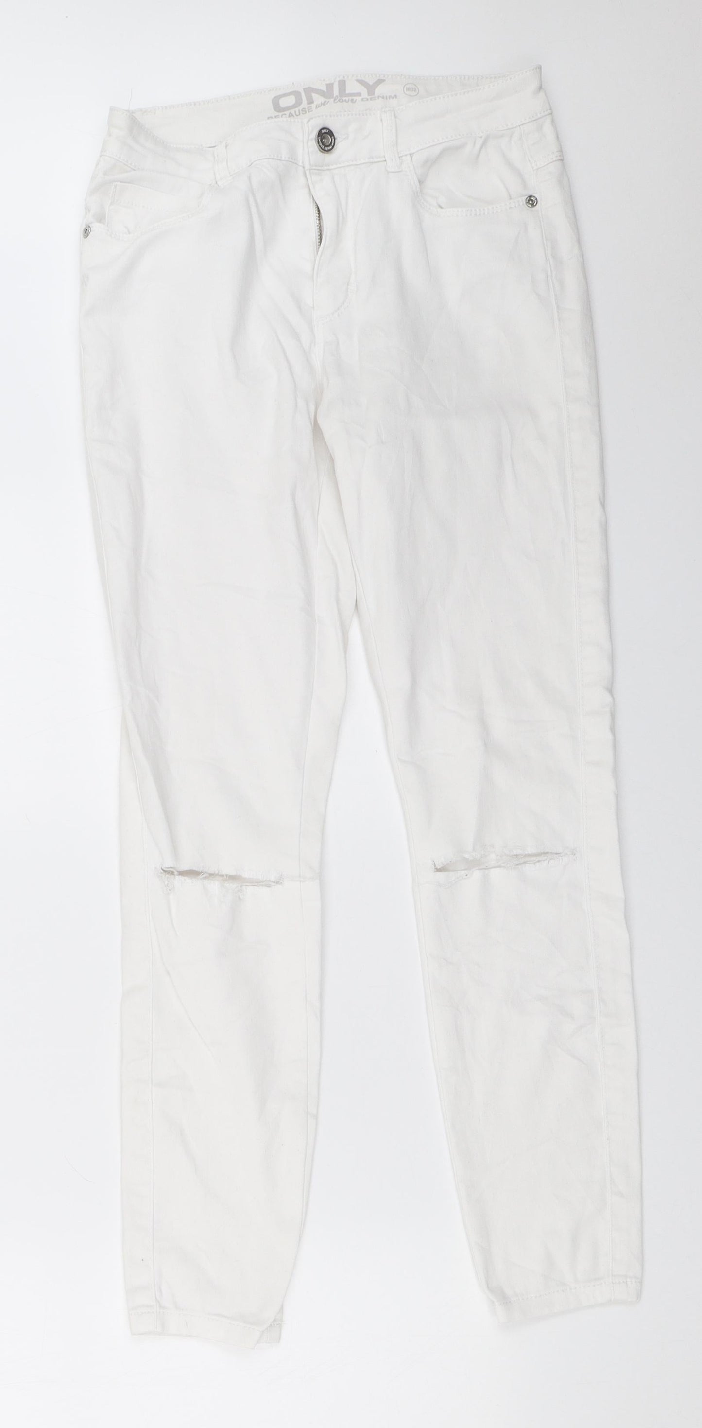 Only Womens White   Skinny Jeans Size 32 in L28 in