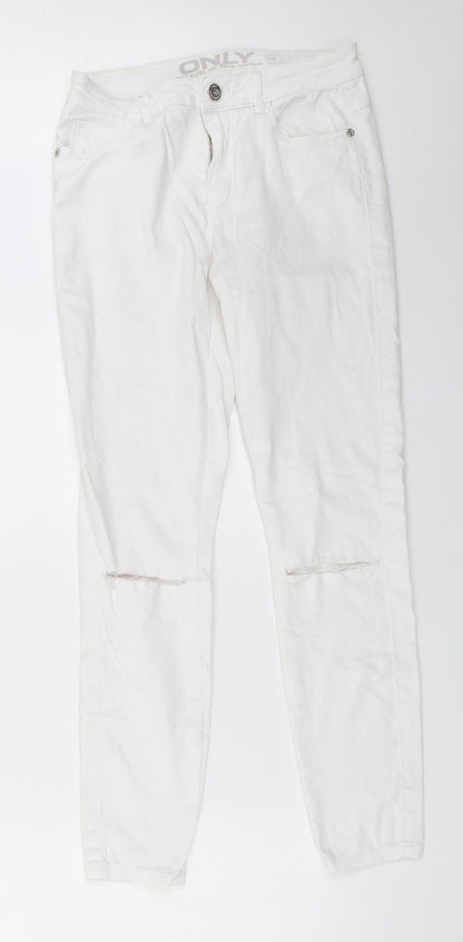 Only Womens White   Skinny Jeans Size 32 in L28 in