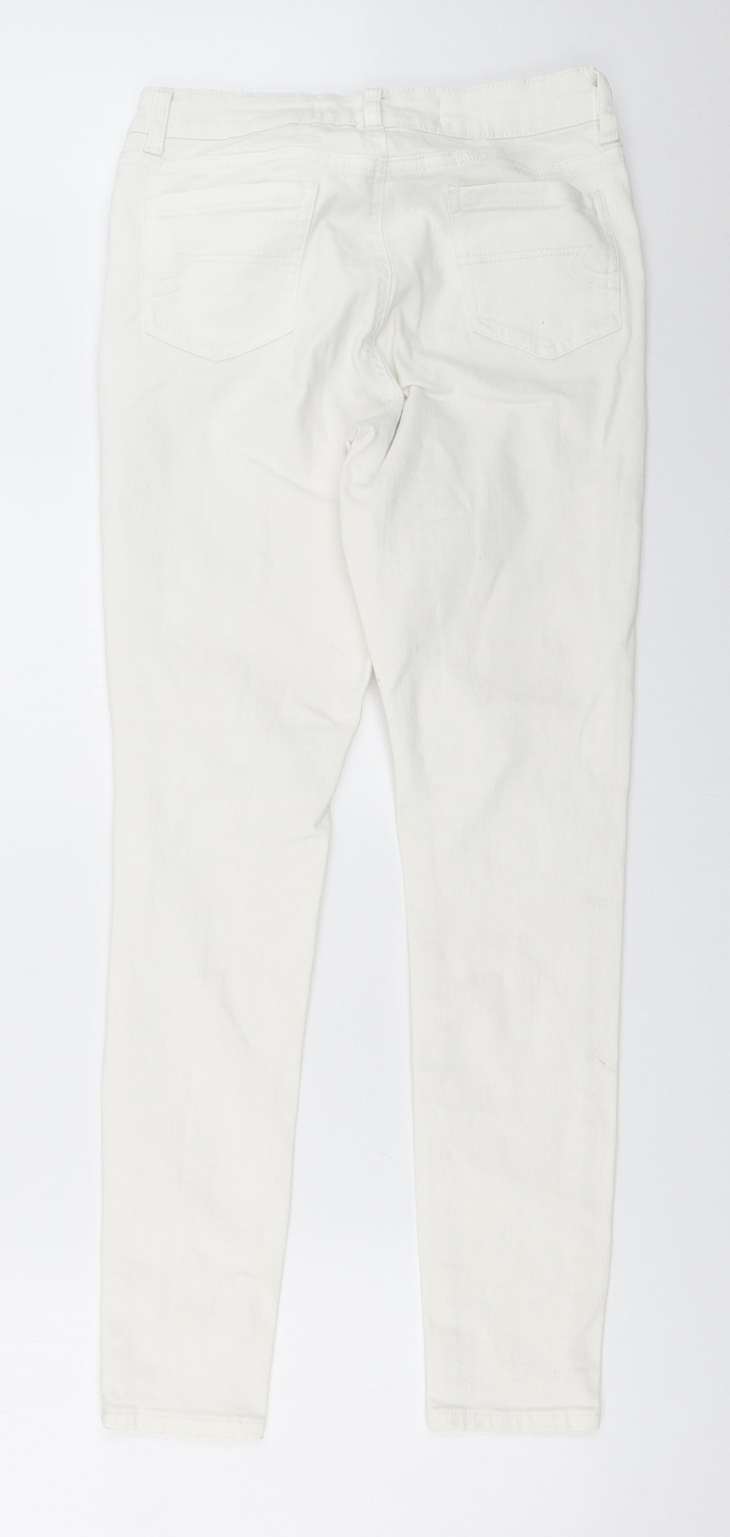 Primark Womens White   Skinny Jeans Size 10 L28 in