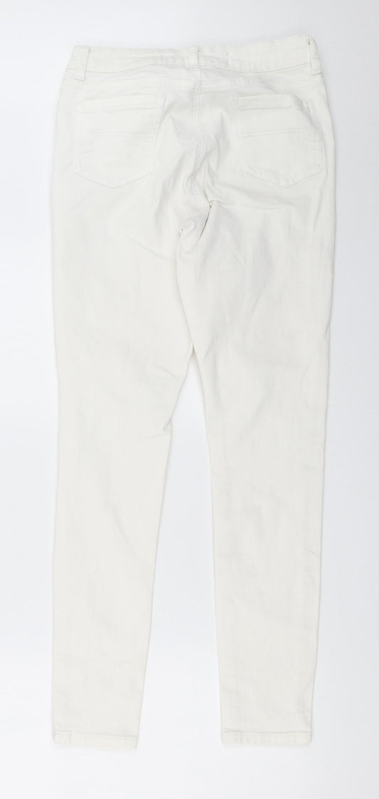 Primark Womens White   Skinny Jeans Size 10 L28 in